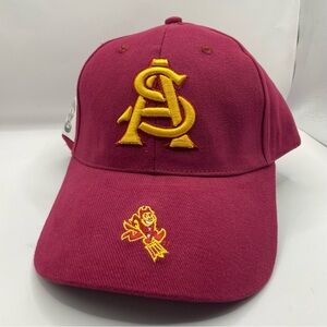 Arizona State University Sun Devils Maroon Embroidered Cotton Cap
